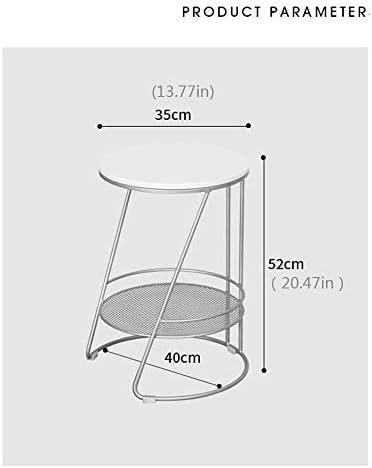 Telephone Table, Round Marble/MDF end Table,Small Coffee Table in The Living ...
