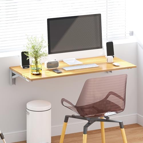 Need 36x20IN Wall Mounted Folding Table for Office Laundry Teak
