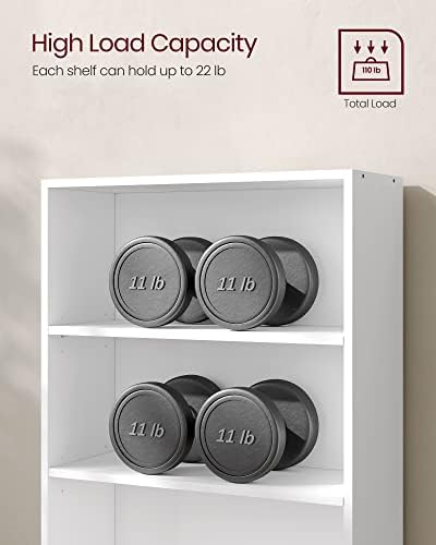 VASAGLE 4-Tier Bookshelf, Storage Organizer, 23.6 x 9.5 x 42.4 Inches