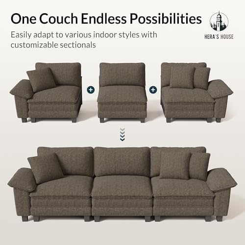 HERA'S HOUSE 158" Oversized Modular Sectional U Shaped Sofa,Chenille...