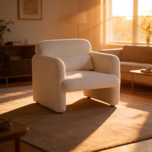 33.86" Accent Chairs, Modern Velvet Fabric Arm Chair Comfy Upholstered A...