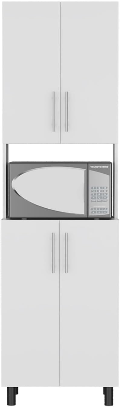 Kitchen Pantry, 4 Doors, 4 Shelves