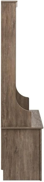Prepac Entryway Organizer with 4 Coat Hooks, Coat Rack Hall Tree with Bench and Coat Storage, Furniture for Entryway with 15 Cubbies for Shoe Storage, 38” W x 68” H x 15.5” D, Drifted Gray