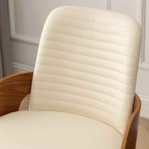 Dining Room Chairs,Mid Century Modern Kitchen Chair,Upholstered Faux Leather ...