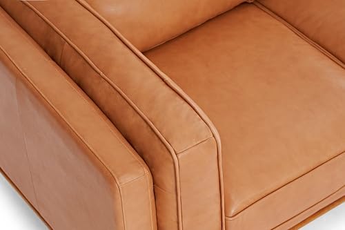 Valencia Artisan Full Leather Sofa 88” - Pure Full Italian Nappa Leather Couc...