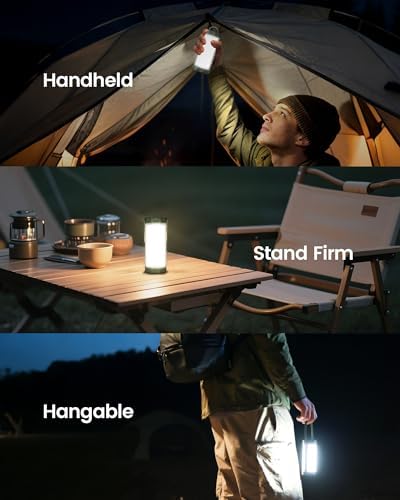 Glocusent 106 LED Camping Lights, 5000mAh Rechargeable Lantern for Outages