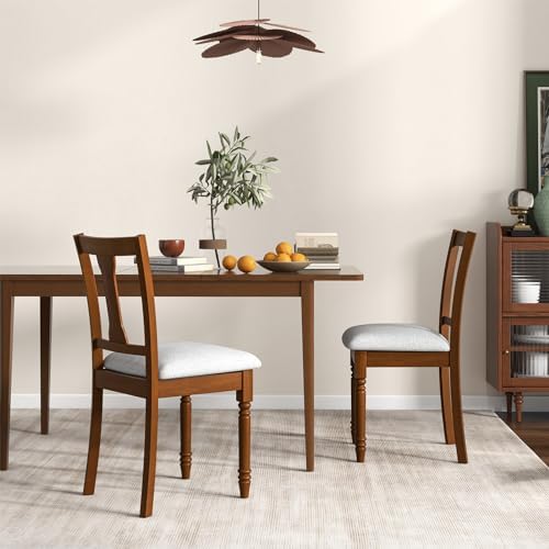 GOFLAME Upholstered Dining Chairs Set of 4, Wooden Dining Chairs with Padded ...