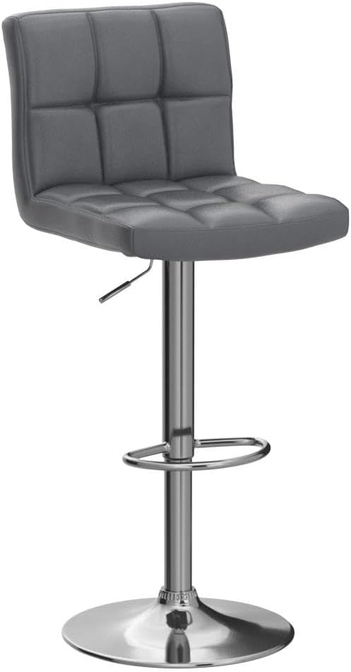 Yaheetech Bar Stools Set of 2, Adjustable PU Leather Swivel Barstools, Modern...