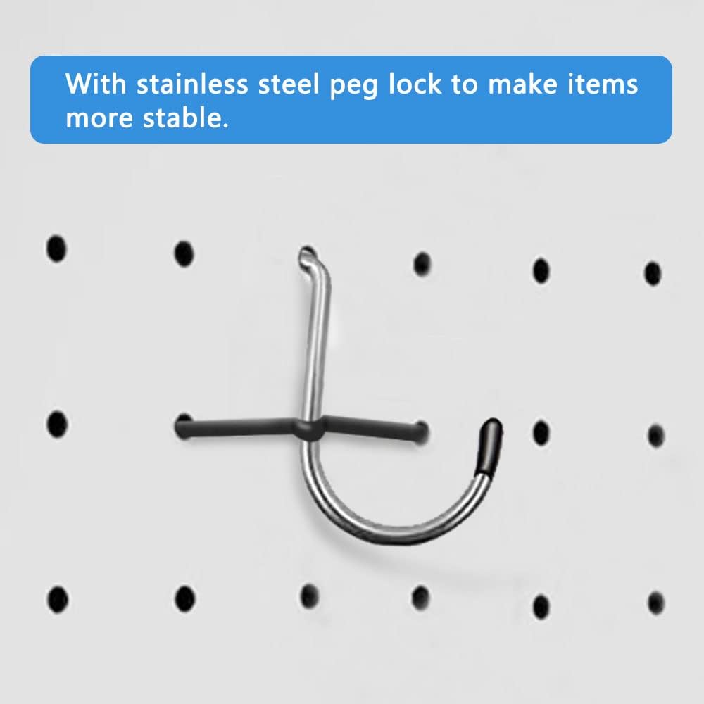 258PCS Pegboard Hooks, Pegboard Accessories Organizer Kit, Pegboard Set for Tools,1/8 and 1/4 inch Pegboard Hooks Assortment, Peg Board Hooks, Peg Board Bins, Peg Locks