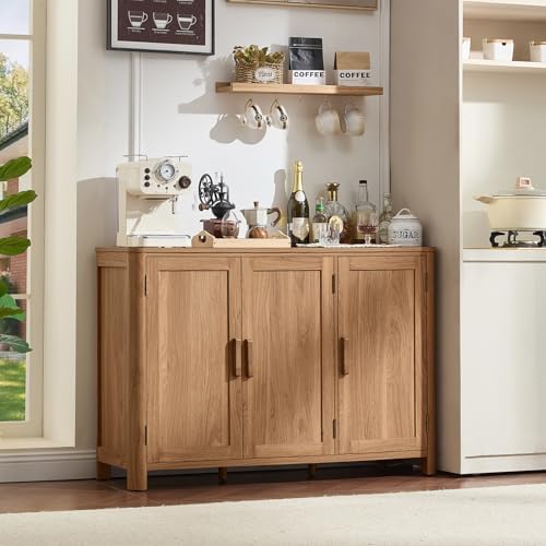 Joaxswe Sideboard Buffet Cabinet with Storage, 46" Arc-Shaped Credenza
