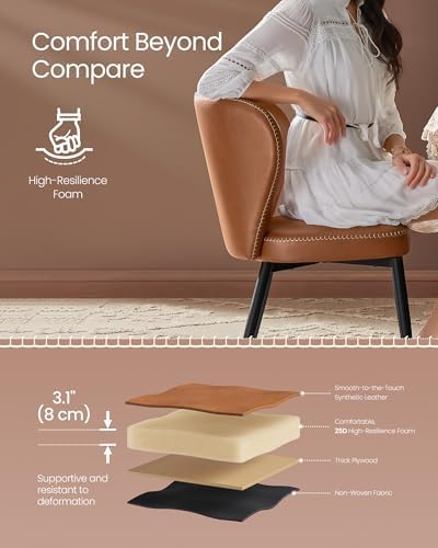 VASAGLE Dining Chairs Set of 2, Upholstered Kitchen Chairs