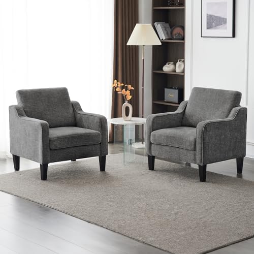 VINGLI Accent Chair, Chenille Upholstered Armchair, 380 LBS, Living Room