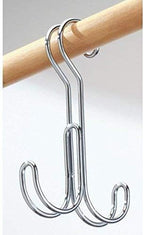 iDesign Classico Over the Rod, Closet Accessory Organizer for Ties, Belts, Handbags, Fashion Jewelry - 2 Hooks, Chrome