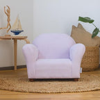 Roundy Toddler Armchair with Soft Microsuede Upholstery Durable Wooden Frame, Ergonomic Design, Fully Assembled, Comfortable Kids Chair for Ages 2-5, Ideal for Bedroom, Playroom & Daycare Use.