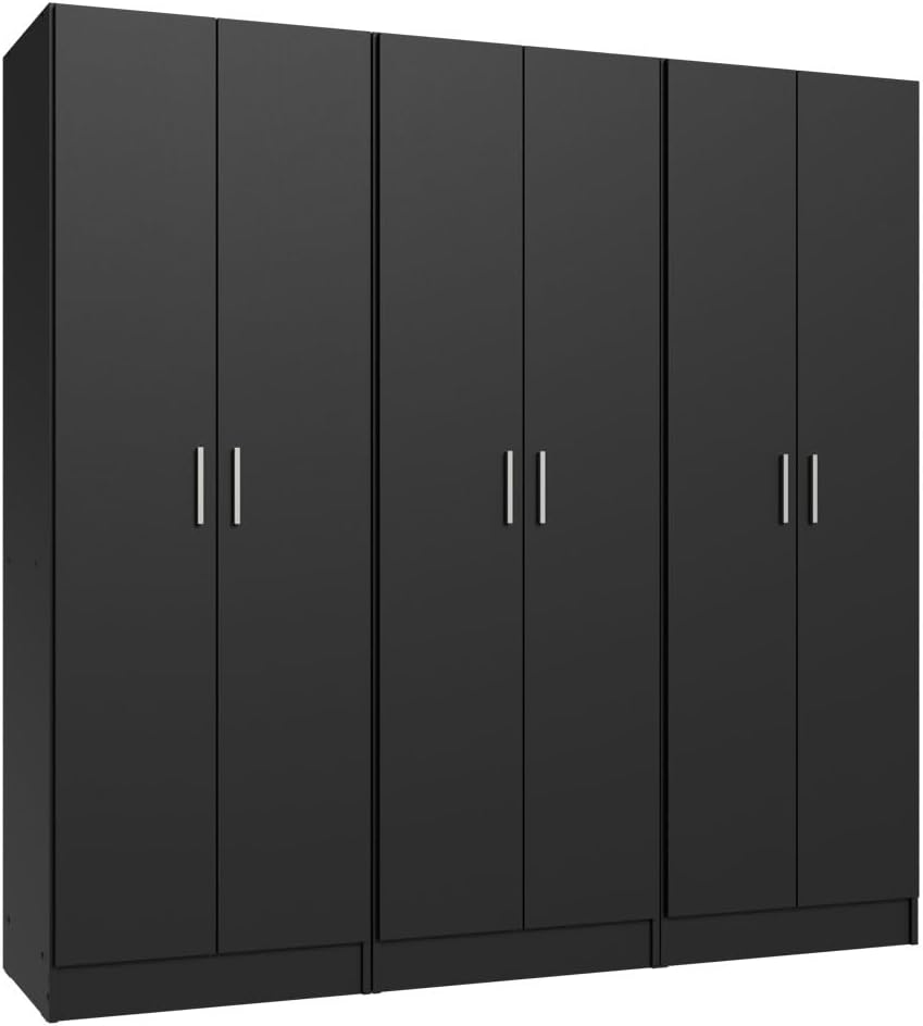 Madesa Kitchen Pantry Set Storage Cabinet 70" L 6 Doors 12 Utility Shelv...