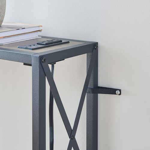 Gewudraw 70" Sofa Table Behind Couch with Socket-Narrow Console Table | ...