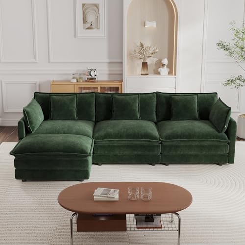 mikibama Modular Sectional Sofa, 111.5 Inch L Shaped Couch Set for Living Roo...