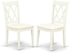 East West Furniture DOCL7-LWH-C 7 Piece Kitchen Table & Chairs Set Consist of a Rectangle Dining Table with Butterfly Leaf and 6 Linen Fabric Dining Room Chairs, 42x78 Inch, Linen White