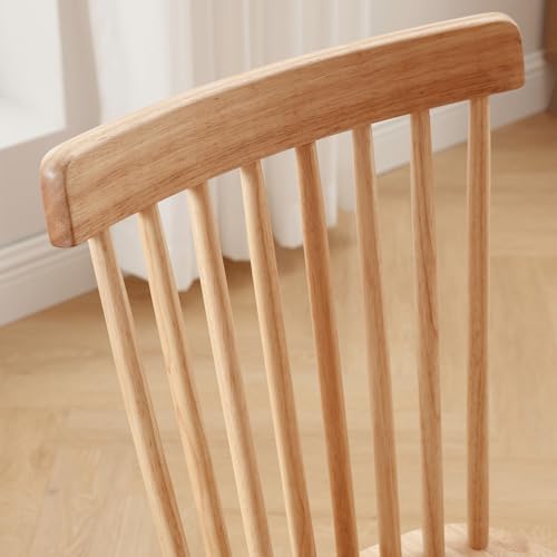 Windsor Dining Chairs Set of 2, Spindle Back Wooden Chairs