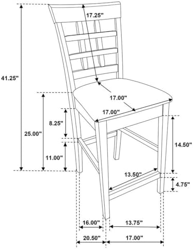 Coaster Home Furnishings - Gabriel - 7-Piece Counter Height Dining Set - Squa...