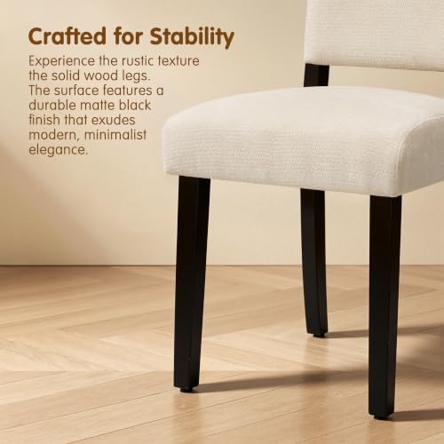 CHUN YI Dining Chairs Set of 6, Upholstered Dining Room Chairs, Modern Farmho...