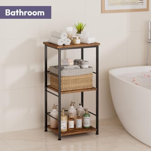 SWTYMIKI Coffee Bar Cabinet for Home - 3-Tier Sturdy Farmhouse Coffee Stand S...