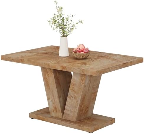 Tribesigns 47-Inch Dining Table for 4, Light Oak Brown Kitchen Dinner Furnitu...