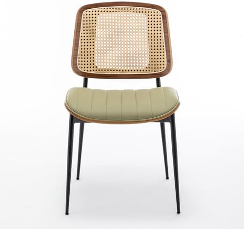 LUNLING Dining Chairs Set of 2 Mid Century Modern Retro Faux Leather Kitchen ...