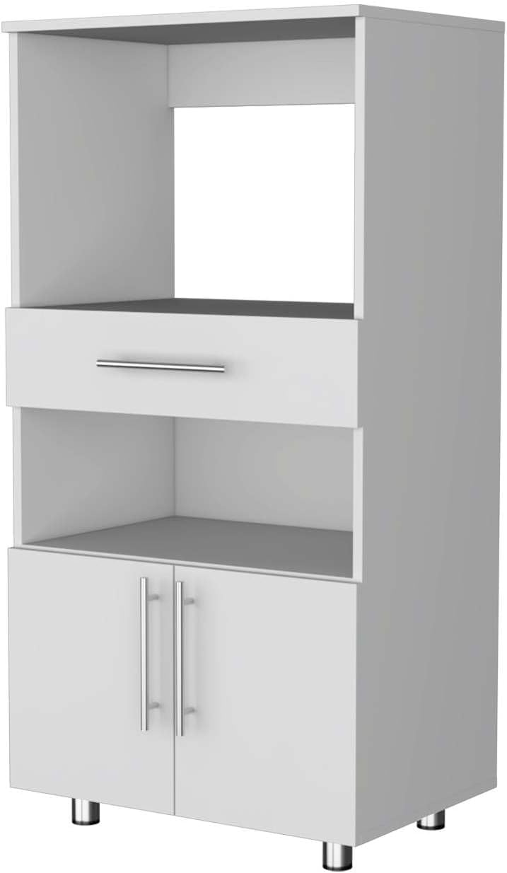 White Pantry Cabinet Microwave Stand