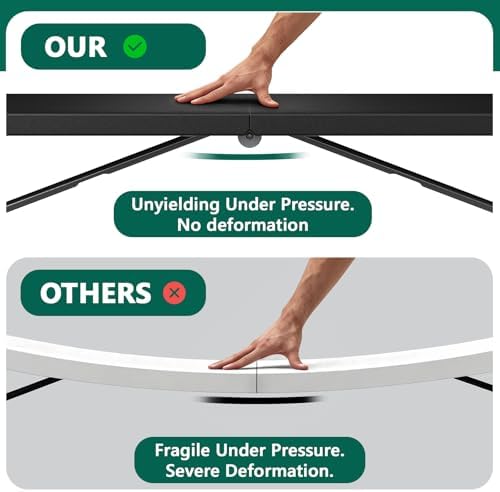 Folding Table 2 Pack, 6FT Heavy Duty Plastic Table with Handle, Foldable&...