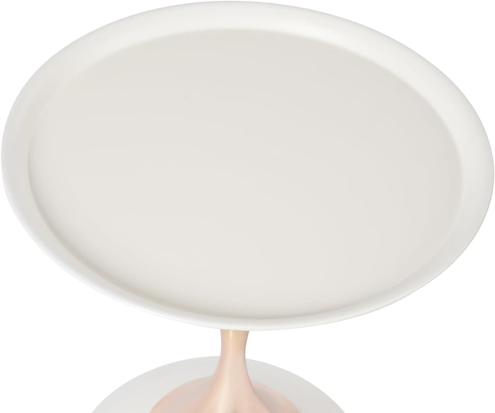 Round Side Table End Table Metal Coffee Table for Living Room, Bedroom 15.74 ...