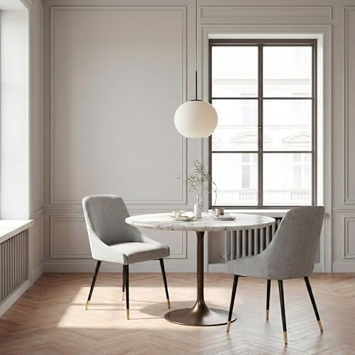 COLAMY LUMA Dining Chairs Set of 4, Upholestered Fabric Kitchen Dining Chairs...
