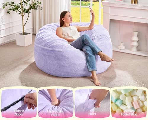 Hobestluk Bean Bag Chair Convertible 3 in 1 Beanbag Washable Giant Adult | La...