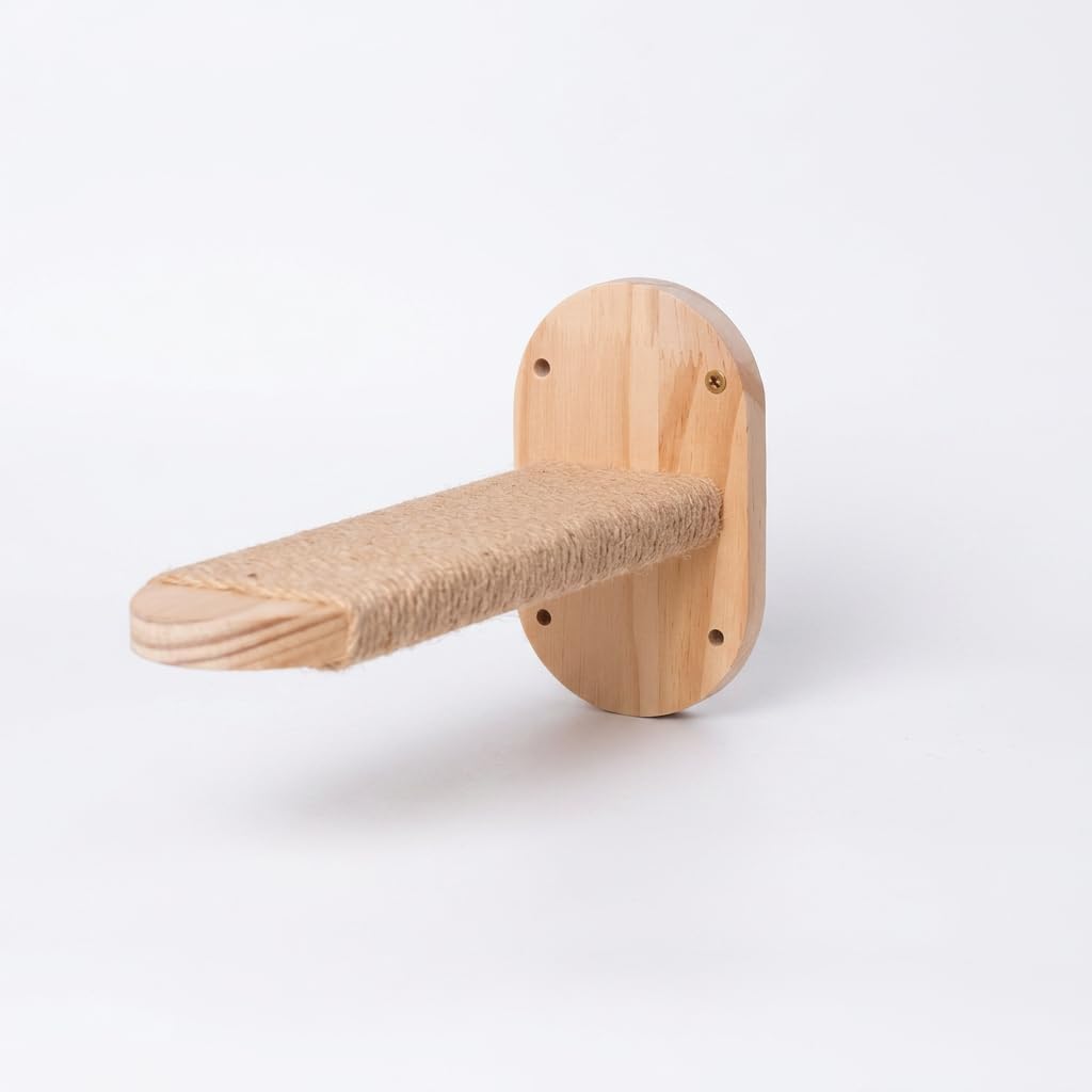 Wood Sisal Cat Climbing Ladder, Cat Shelves for Vertical Furniture