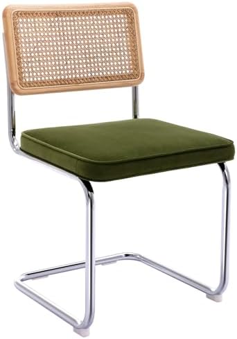 Zesthouse Natural Rattan Dining Chairs Set of 2, Modern Cesca Kitchen Chair