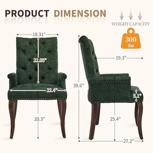 cinkehome Set of 6 Upholstered Dining Chairs, Dining Room Kitchen Chair with ...