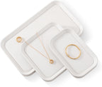 Ring Display, Leather Earring Organizer,Luxury Key Tray,Premium Decorative Tray,White Jewelry Dish