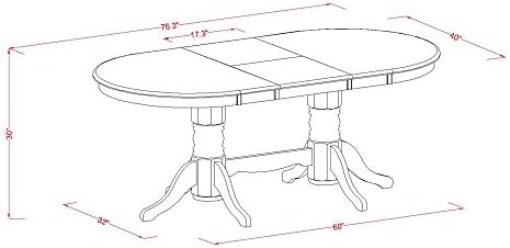 East West Furniture VANC9-ESP-C 9 Piece Modern Dining Table Set Includes an O...