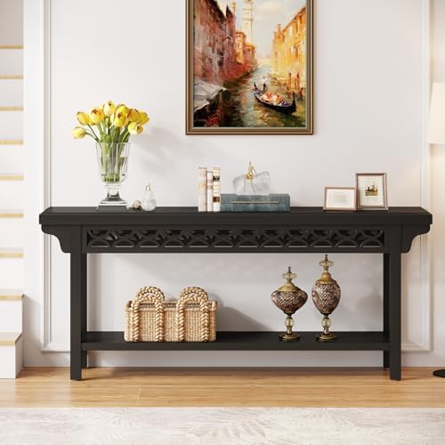 Tribesigns 70.8-Inch Solid Wood Long Console Table, Farmhouse Entryway Table ...
