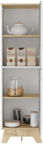 Single Kitchen Pantry Wallas Cabinet, Storage Cabinet Locker with Four Shelves,for Kitchen Home