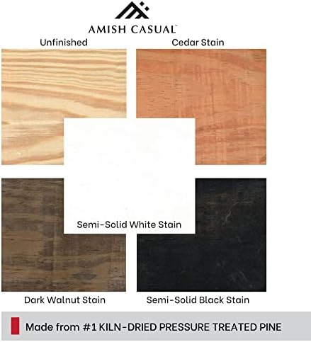 Amish Casual Heavy Duty 800 Lb Mission Pressure Treated Porch Glider (4 Foot,...