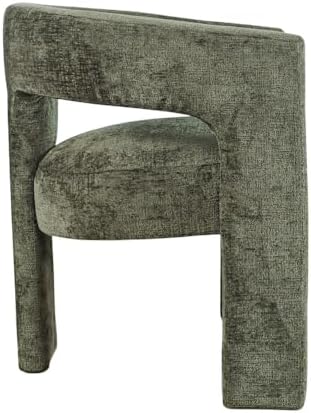 Jofran Gwen Jacquard Upholstered Accent Chair, Modern Luxury Plush Sculptural...