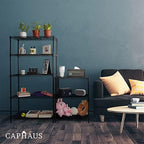 CAPHAUS 3/4/5-Tier Adjustable Height Wire Shelving Unit, Metal Steel Storage Shelve, Rack Shelving, Garage Shelving Storage Organizer, Utility Storage Shelf, 3-Tier Without Wheels, Black