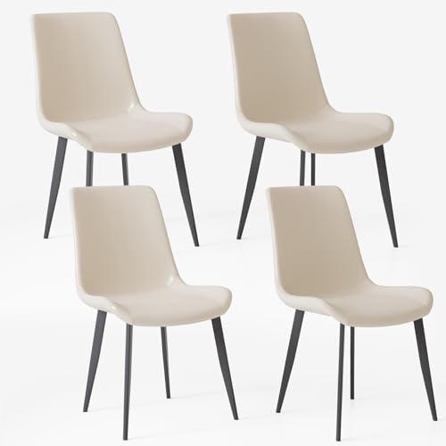 Modern Dining Chairs Set of 4, PU Leather Dining Room Chairs, Upholstered Kit...