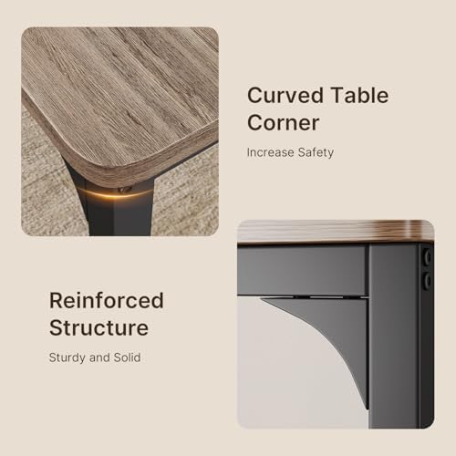 Gizoon 7-Piece Dining Table Set for 6, 63" Kitchen Table & PU Chairs...