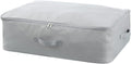 Comforter Clothes Storage Bag, 26.8 x 18 x 7.8 inches, 600D Oxford Fabric for Blanket, Quilt, Pillow, Bedding, Clothes, Sweater, Bedding, Foldable Zipper Container Tote, 2 Carrying Handles, Gray
