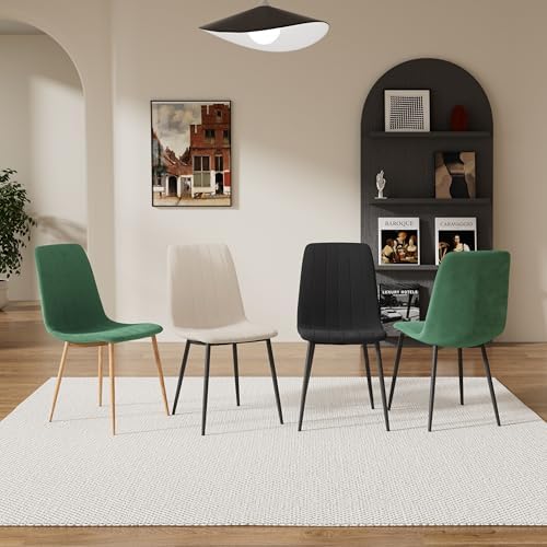 Dining Chairs Set of 4, Modern Kitchen Dining Room Chairs, Ergonomic Velvet D...