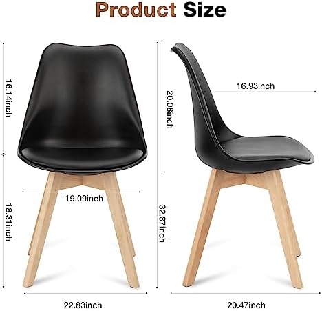 OLIXIS Dining Chairs Set of 4, PU Leather Accent Chairs for Living Room