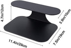 Simple Metal Floating Nightstands Set of 2, Wall Mounted Black Bedside Shelf for Bedroom, Minimalist Modern Bedside Stand, Floating Shelf with 2 Tier Storage for Bedroom (Black, Set of 2)