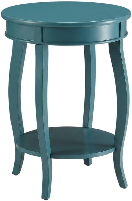 Furnifact Teal, Accent Side Table, Wood Engineered Wood Construction, Durable...
